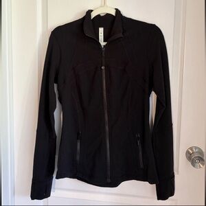 lululemon athletica Black align jacket Women’s 8 Luon full zip and zip pockets